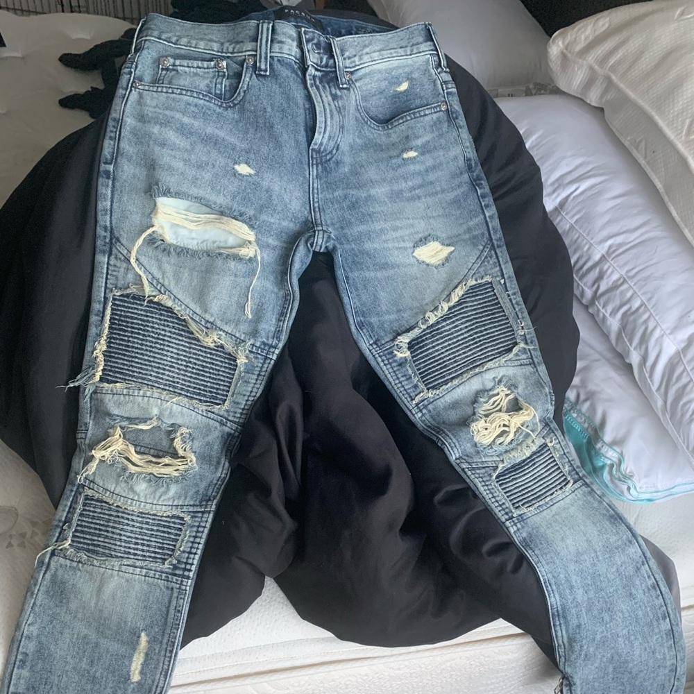 Pacsun moto ripped jeans